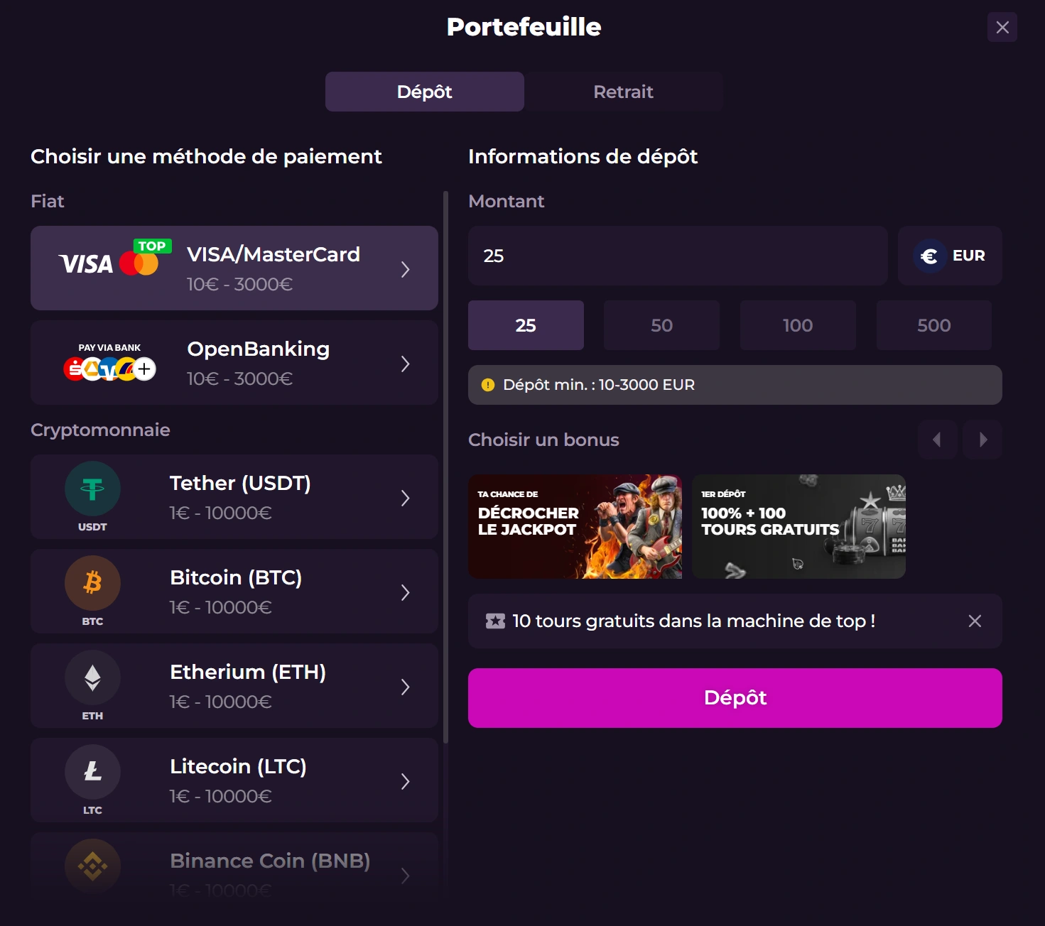 Banque Rockstar Casino