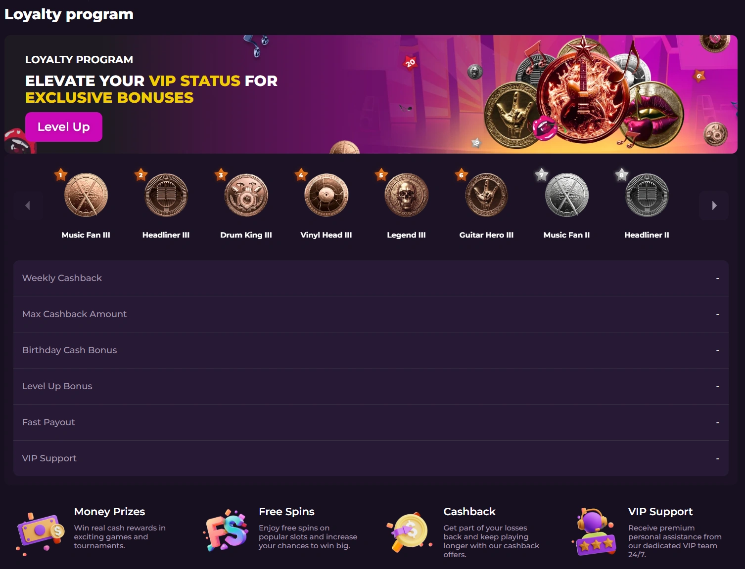 VIP Status at Rockstar Casino